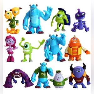 Monsters University Action Figures 12 pcs Sulley Mike Wazowski Toys For Kids NEW